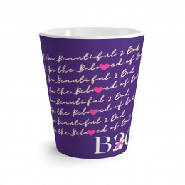 I Am the Beloved of God - Stylish Royal Purple 12 oz Latte Mug