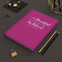 I Am Beautiful to God: Script - Pink Hardcover Journal
