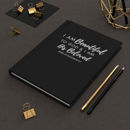 I Am Beautiful to God: Script - Black Hardcover Journal