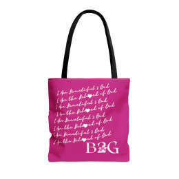 I Am the Beloved of God– Pink Tote Bag
