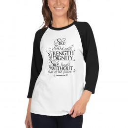 Strength & Dignity - Women's 3/4 Sleeve Raglan T-shirt