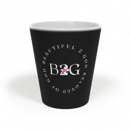 B2G: Beautiful 2 God - Stylish Black 12 oz Latte Mug