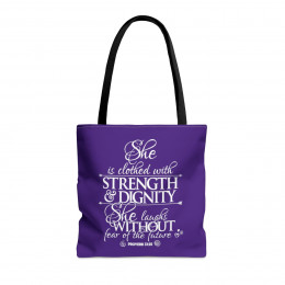 Strength & Dignity - Royal Purple Tote Bag