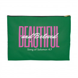Beautiful & Beloved - Kelly Green Accessory Pouch