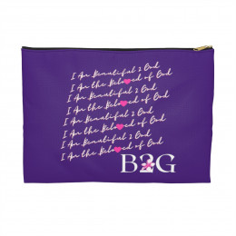 I Am the Beloved of God - Royal Purple Accessory Pouch