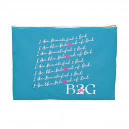 I Am the Beloved of God: Turquoise Accessory Pouch