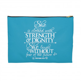 Strength & Dignity - Turquoise Accessory Pouch