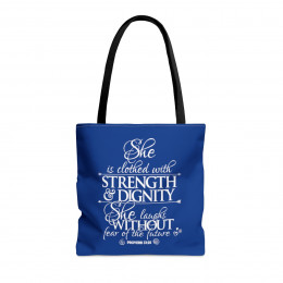 Strength & Dignity - Blue Tote Bag