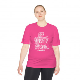 Strength & Dignity – Unisex Moisture Absorbing T-shirt