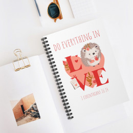 LIMITED EDITION: DO EVERYTHING IN LOVE - White Spiral Notebook