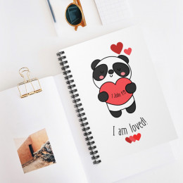 LIMITED EDITION: I AM LOVED - White Spiral Notebook
