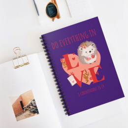 LIMITED EDITION: DO EVERYTHING IN LOVE - Royal Purple Spiral Notebook