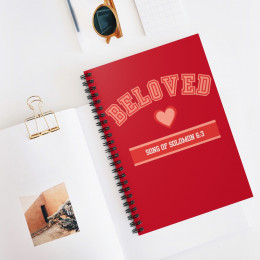 LIMITED EDITION: BELOVED - Ruby Red Spiral Notebook